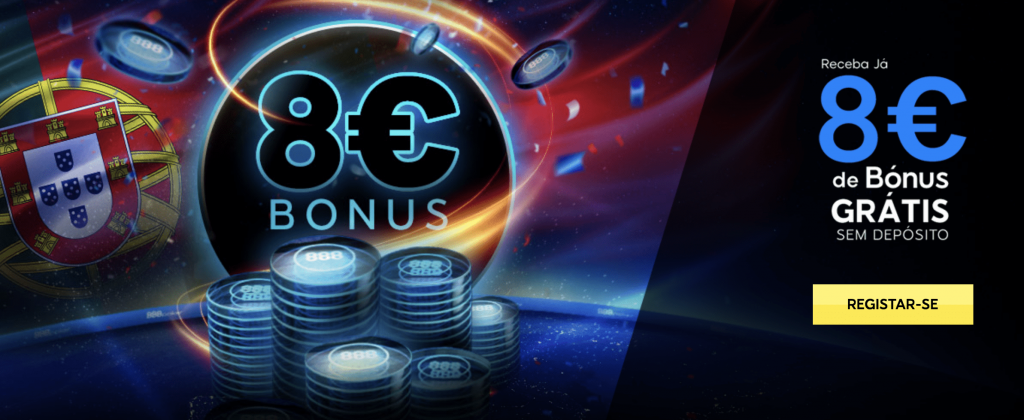 888Poker Bónus Grátis | 8€ Sem Necessidade de Depósito