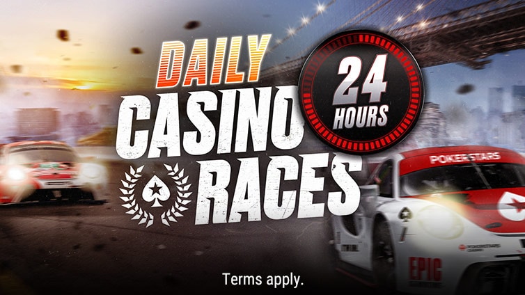 Pokerstars Casino Daily Races | Ganha 150€ TODOS os Dias