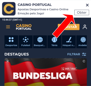 Casino Portugal App | Clica em "Obter"