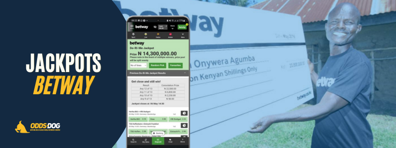 Jackpots na Betway